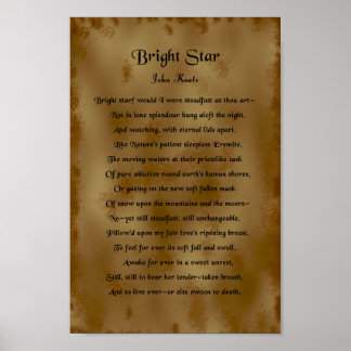 John Keats, Bright Star Poster