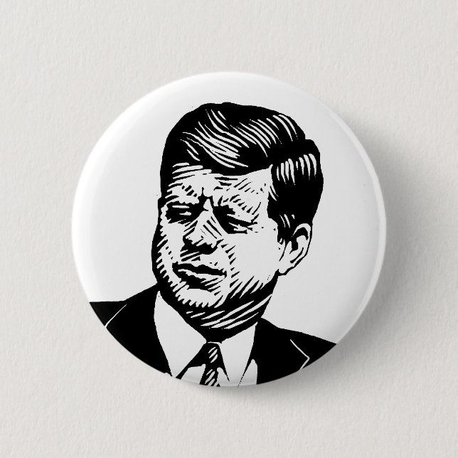 John Kennedy 2 Inch Round Button (Front)