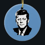 John Kennedy Ceramic Ornament<br><div class="desc">Political Ornaments at PoliticalT-shirts.com: Browse the full spectrum of political gifts and apparel. Political bumper stickers,  hoodies,  buttons,  magnets,  mugs,  posters,  and more. Choose Republican,  Democrat,  Liberal,  or Conservative Humour Tees,  and 2010 Campaign Gear & 2012 Campaign Gear.</div>