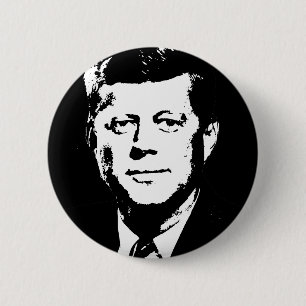John Kennedy Gear 2 Inch Round Button