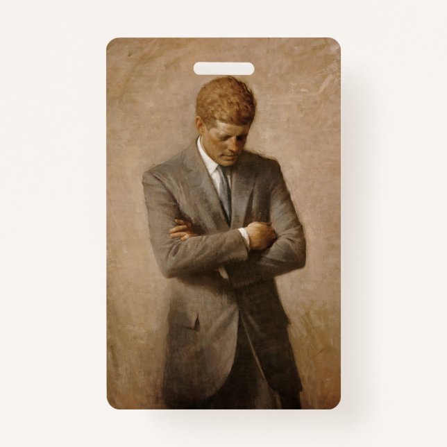 John Kennedy US Presidential White House Portrait  Badge (Front)