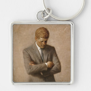John Kennedy US Presidential White House Portrait  Keychain