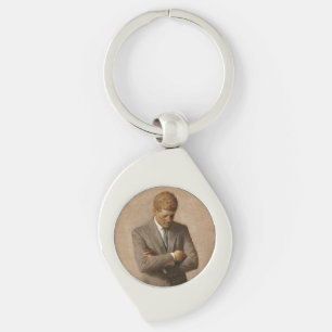 John Kennedy US Presidential White House Portrait Keychain