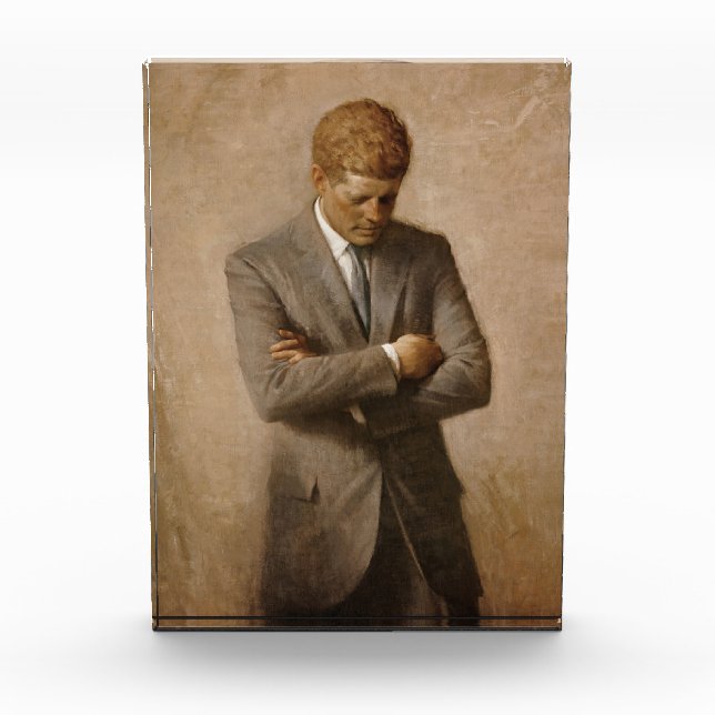 John Kennedy US Presidential White House Portrait  Photo Block (Front)