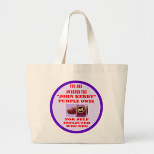 JOHN KERRY PURPLE OWIE LARGE TOTE BAG