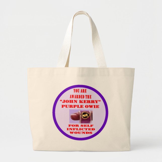 JOHN KERRY PURPLE OWIE LARGE TOTE BAG (Front)