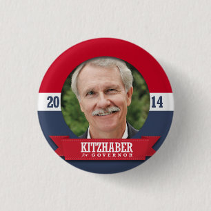 JOHN KITZHABER CAMPAIGN 1 INCH ROUND BUTTON
