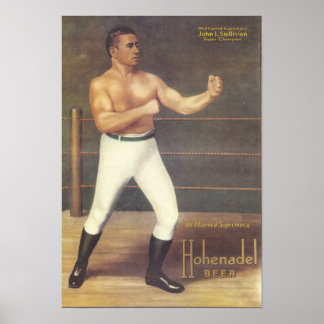 John L. Sullivan - Super Poster vintage Champion