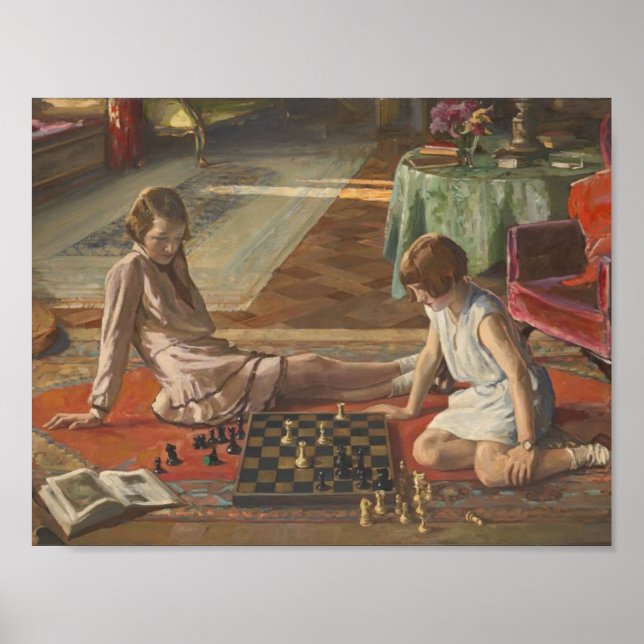 John Lavery: The Chess Players Poster (Front)
