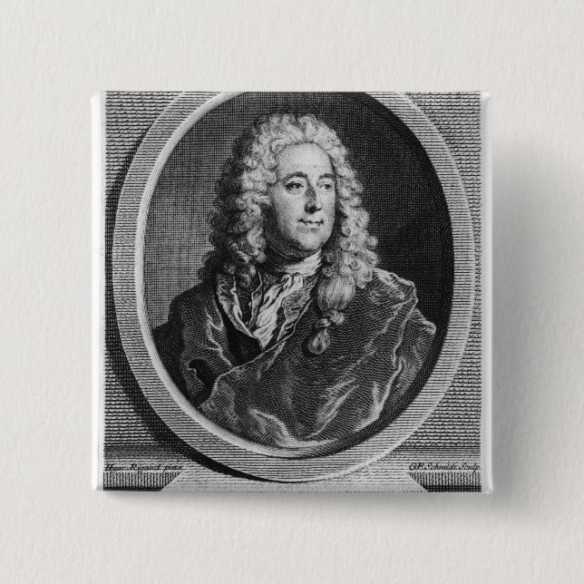 John Law 2 Inch Square Button (Front)