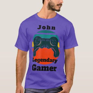 John Legendary Gamer Video Game Player Controller T-Shirt