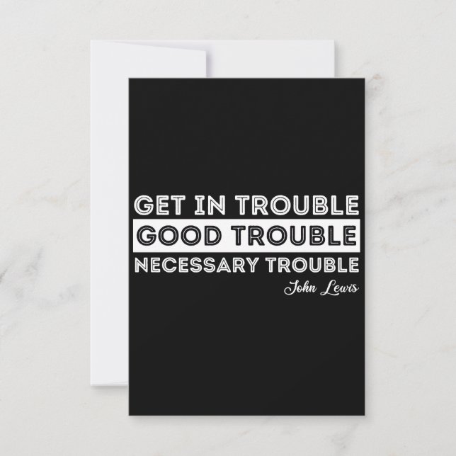 John Lewis - Good Trouble Quote Card (Front)