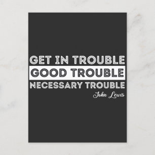John Lewis - Good Trouble Quote Holiday Postcard