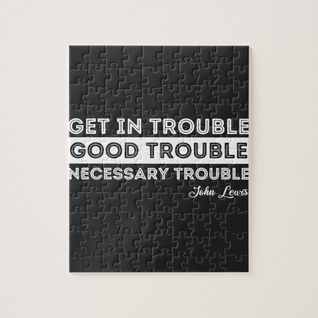 John Lewis - Good Trouble Quote Jigsaw Puzzle (Vertical)