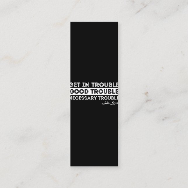 John Lewis - Good Trouble Quote Loyalty Card (Front)