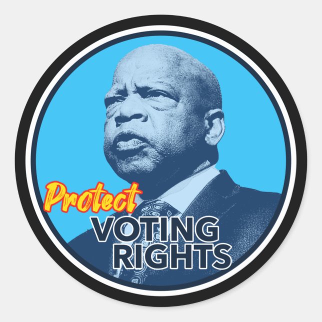 John Lewis Protect Voting Rights Sign Classic Round Sticker (Front)