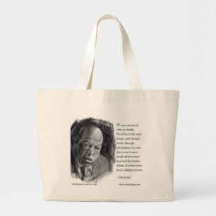 John Lewis & Quote Beautiful Portrait Large Tote Bag