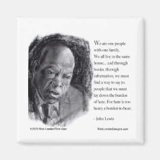 John Lewis & Quote Beautiful Portrait  Magnet