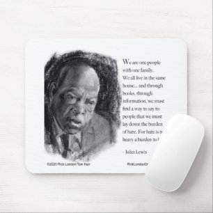 John Lewis & Quote Beautiful Portrait Mouse Pad