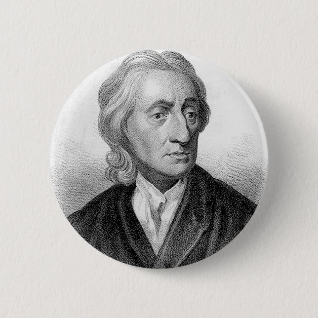John Locke 2 Inch Round Button (Front)