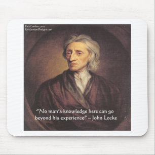 John Locke Knowledge/Experience Quote Mouse Pad
