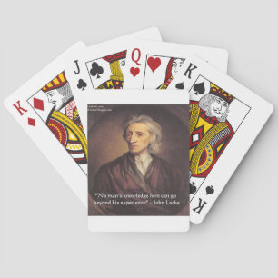 John Locke Knowledge/Experience Quote Playing Cards