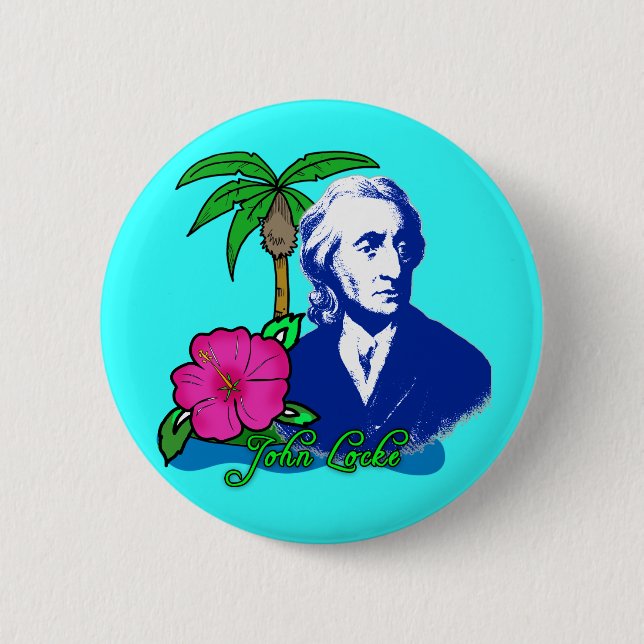 John Locke on a Desert Island 2 Inch Round Button (Front)