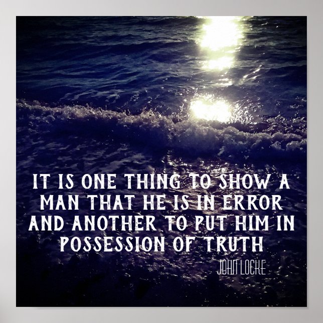 John Locke Philosophy Quote Poster (Front)