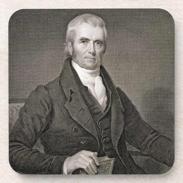 John Marshall (1755-1835), engraved by Asher Brown Coaster (Front)