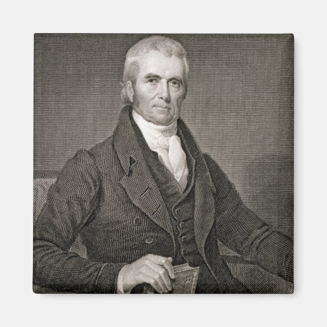 John Marshall (1755-1835), engraved by Asher Brown Magnet (Front)