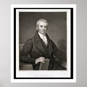 John Marshall (1755-1835), engraved by Asher Brown Poster