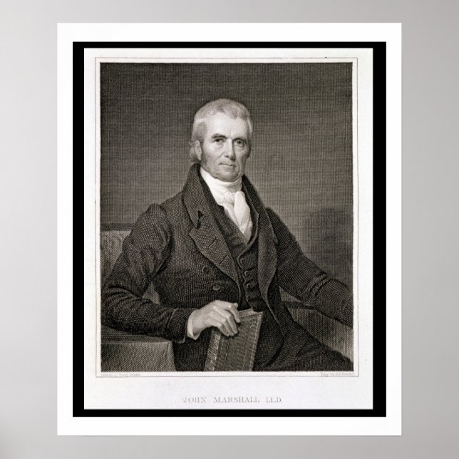 John Marshall (1755-1835), engraved by Asher Brown Poster (Front)