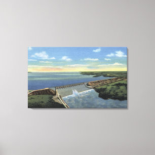 John Martin (Caddoa) Dam across Arkansas River Canvas Print