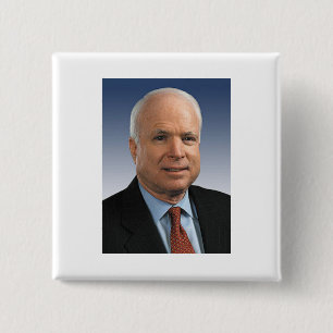 John McCain 2 Inch Square Button