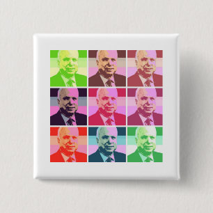 John McCain 2 Inch Square Button