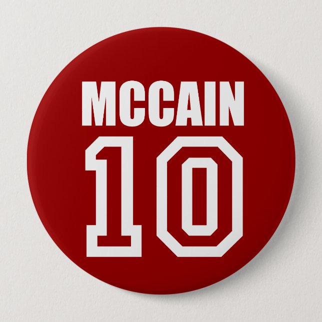 JOHN MCCAIN Election Gear 4 Inch Round Button (Front)