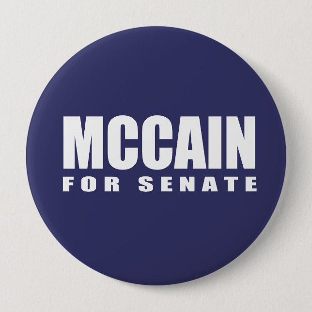JOHN MCCAIN Election Gear 4 Inch Round Button (Front)