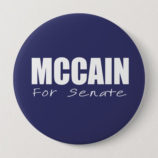 JOHN MCCAIN Election Gear 4 Inch Round Button (Front)