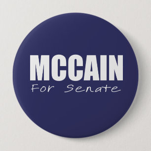 JOHN MCCAIN Election Gear 4 Inch Round Button