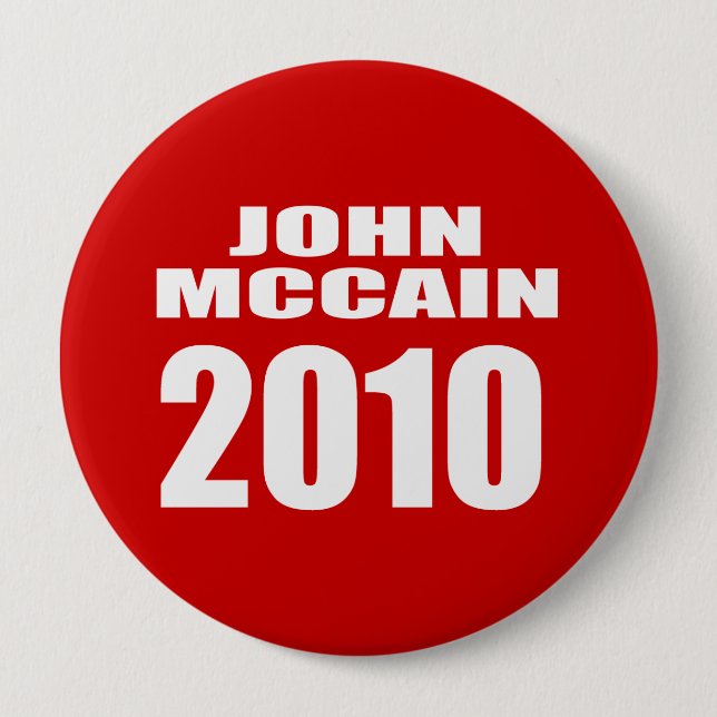 JOHN MCCAIN FOR SENATE 4 INCH ROUND BUTTON (Front)