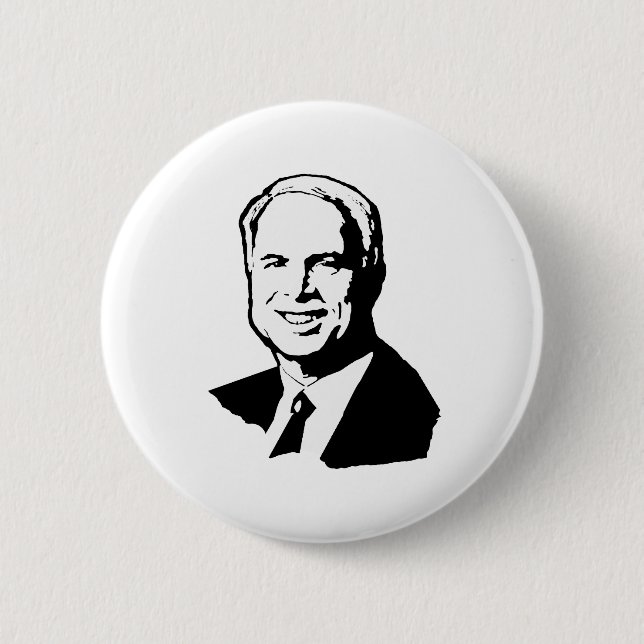 John McCain Gear 2 Inch Round Button (Front)