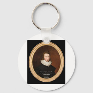 John Milton Love & Chocolate Quote Gifts & Cards Keychain