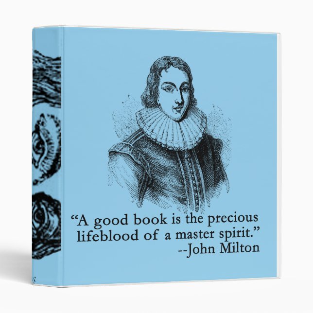 John Milton Quote Customizable Binder (Front/Spine)