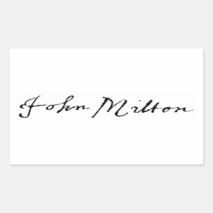 John Milton signature Sticker