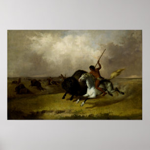John Mix Stanley - Buffalo Hunt on the Southwester Poster