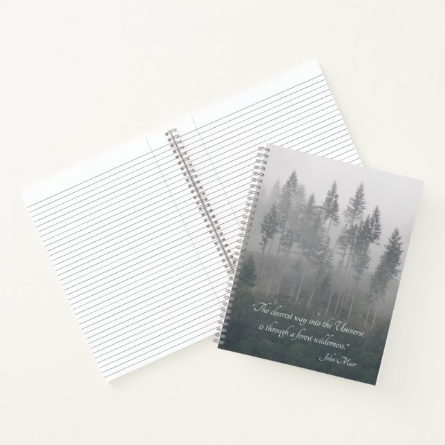 John Muir Quote Forest Wilderness  Notebook (Inside)