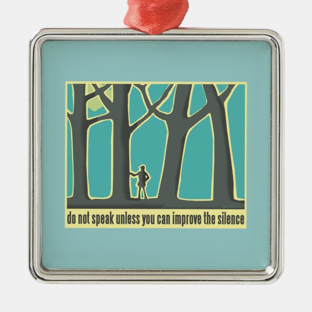 John Muir Quote Metal Ornament (Front)