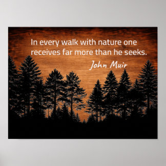 John Muir quote Poster