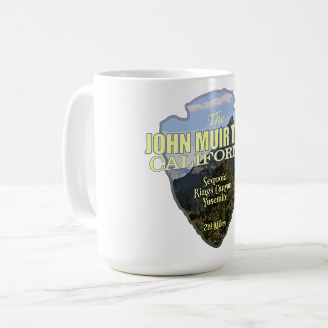 John Muir Trail (arrowhead) Coffee Mug (Front Left)