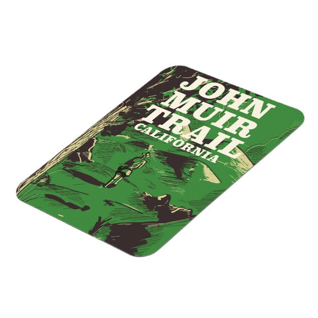 John Muir Trail California travel poster. Magnet (Left Side)
